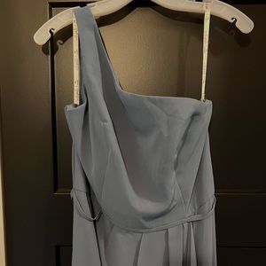 David’s Bridal one shoulder dress